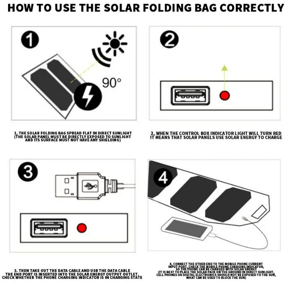 SunFold | Faltbares Solarpanel – Direktes Laden für Outdoor-Geräte