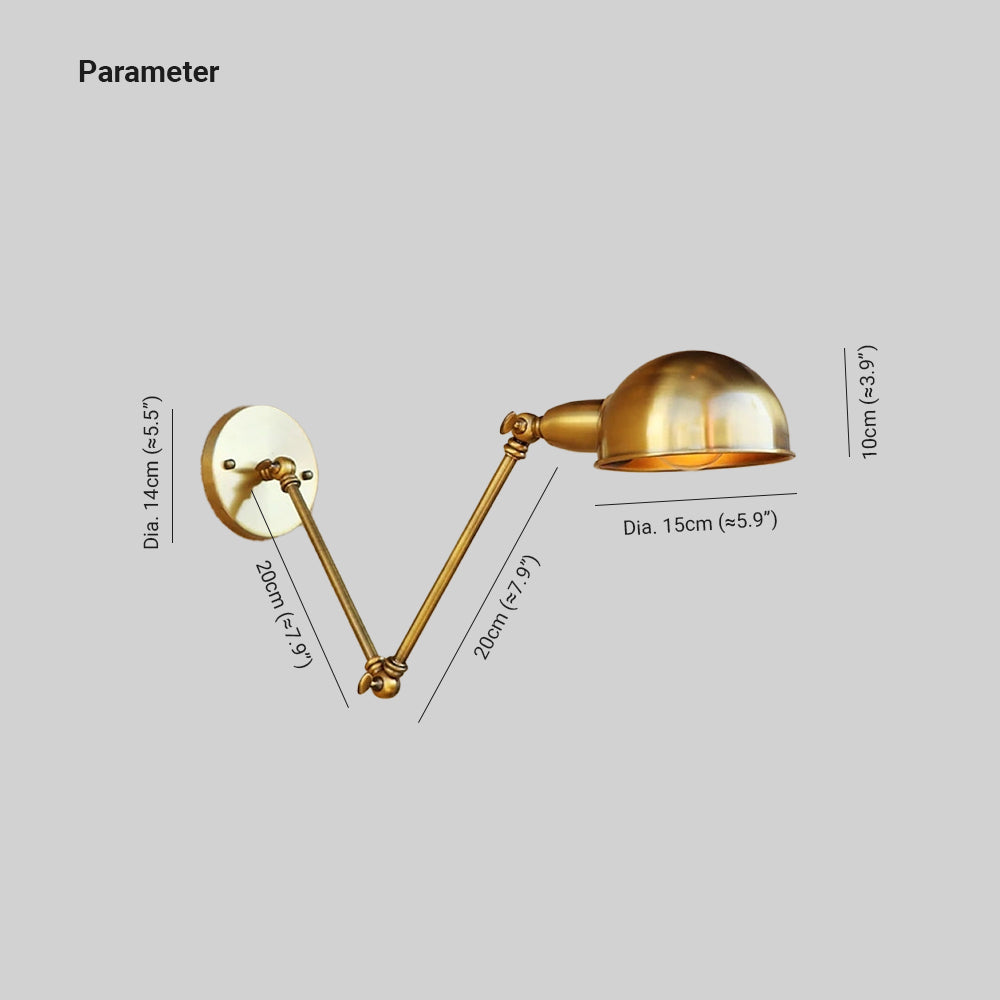 GildedFlex | Elegante goldfarbene Wandleuchte7