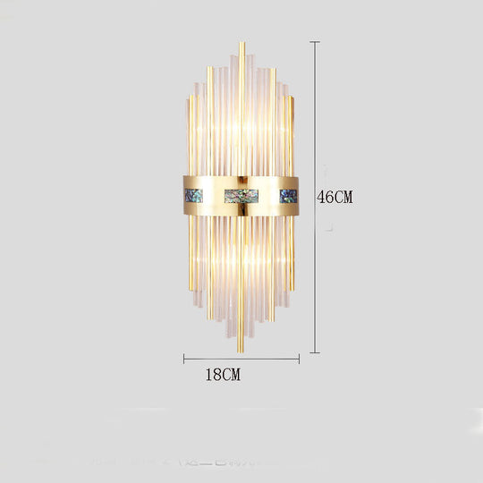 GleamTower | Luxuriöse goldene Wandleuchte10