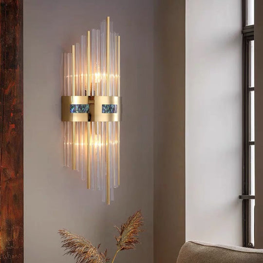 GleamTower | Luxuriöse goldene Wandleuchte4