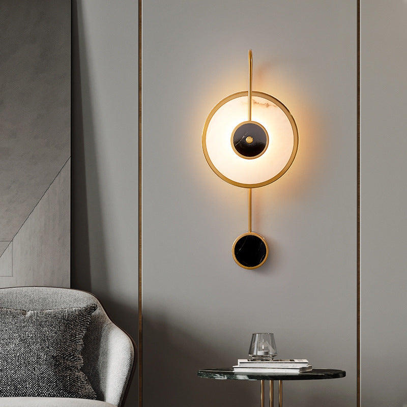 GoldenEclipse | Raffinierte Wandleuchte aus Marmor2