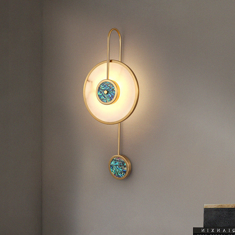 GoldenEclipse | Raffinierte Wandleuchte aus Marmor3