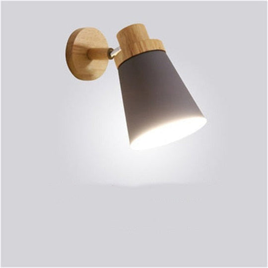 NordWood | Moderne LED-Holz Schlafzimmer Wand Licht Lampe