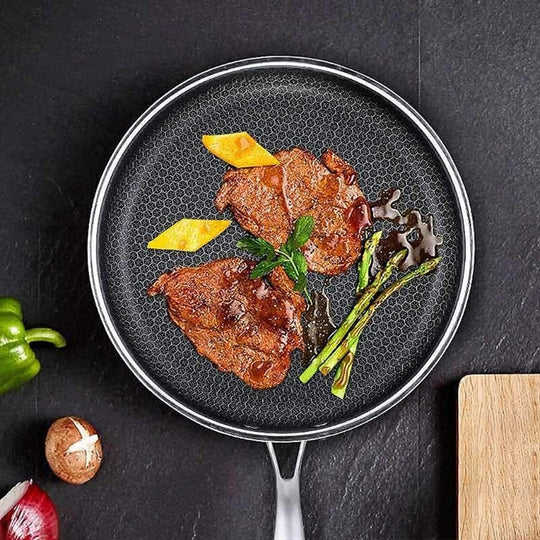 ChefPixel | Edelstahlpfanne mit kratzfester Antihaft-Technologie