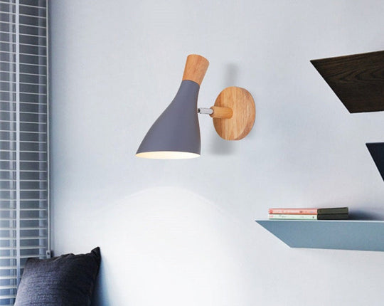 NordWood | Moderne LED-Holz Schlafzimmer Wand Licht Lampe