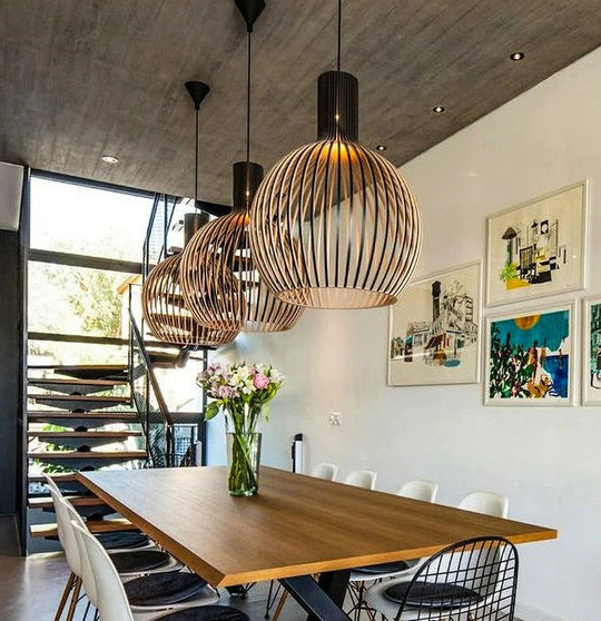 LignaLuxe | Handgefertigte Holz-Pendelleuchte