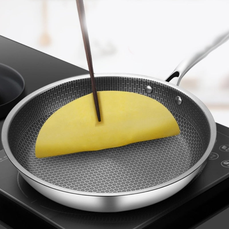 ChefPixel | Edelstahlpfanne mit kratzfester Antihaft-Technologie