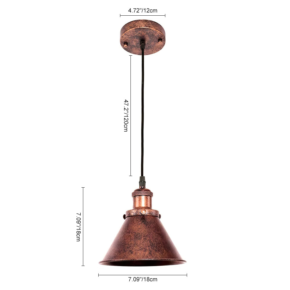 CopperDome | Industrielle Vintage-Antik-Kupfer-Pendelleuchte