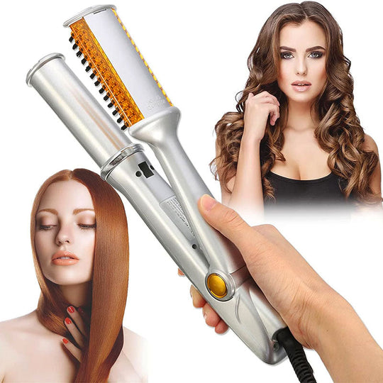 StylePro | Professioneller 2-in-1 rotierender Haarglätter-Bürste