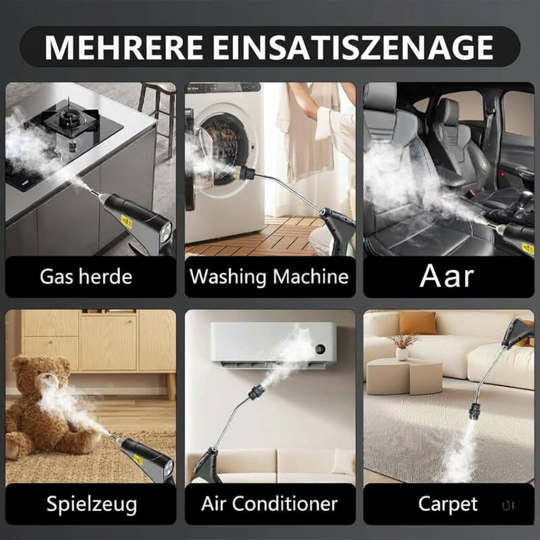 SteamMax | 2500W Hochdruck-Dampfreiniger mit Handschuhen