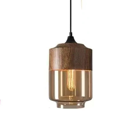 VitraLoom | Mundgeblasene Glasleuchte mit Holzdetail