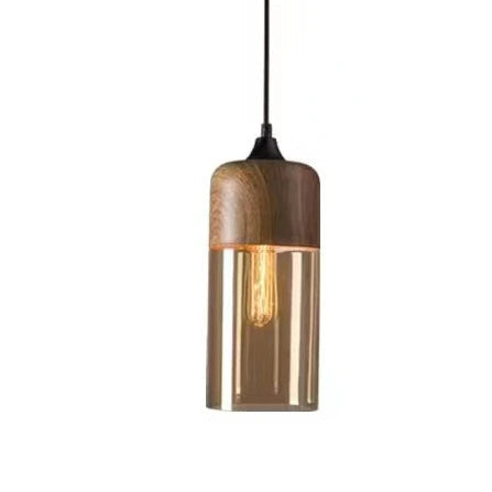 VitraLoom | Mundgeblasene Glasleuchte mit Holzdetail