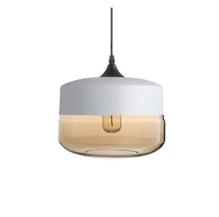 VitraLoom | Mundgeblasene Glasleuchte mit Holzdetail