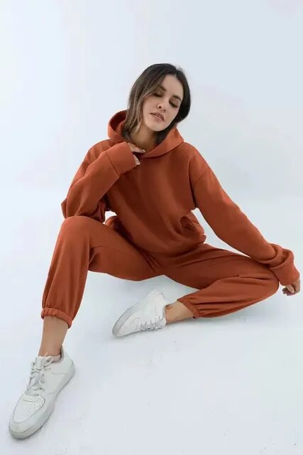 Variant image for Damen Jogginganzug Set - Kuscheliger Kapuzenpullover und Jogginghose für Winterkomfort-37