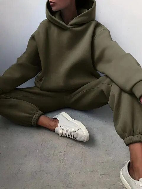 Variant image for Damen Jogginganzug Set - Kuscheliger Kapuzenpullover und Jogginghose für Winterkomfort-43