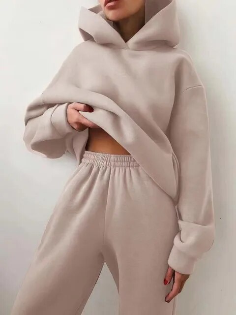 Variant image for Damen Jogginganzug Set - Kuscheliger Kapuzenpullover und Jogginghose für Winterkomfort-55