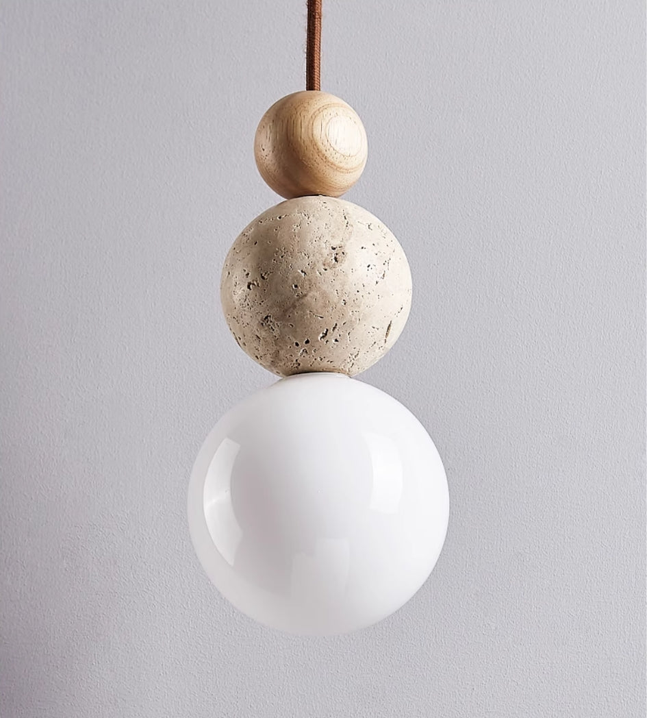 GlowTuff | Moderne einfache Stil Travertin Pendelleuchte