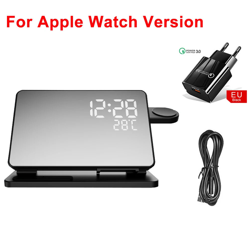PowerNest | Elegante 3-in-1 Ladestation mit Wecker für Apple Geräte