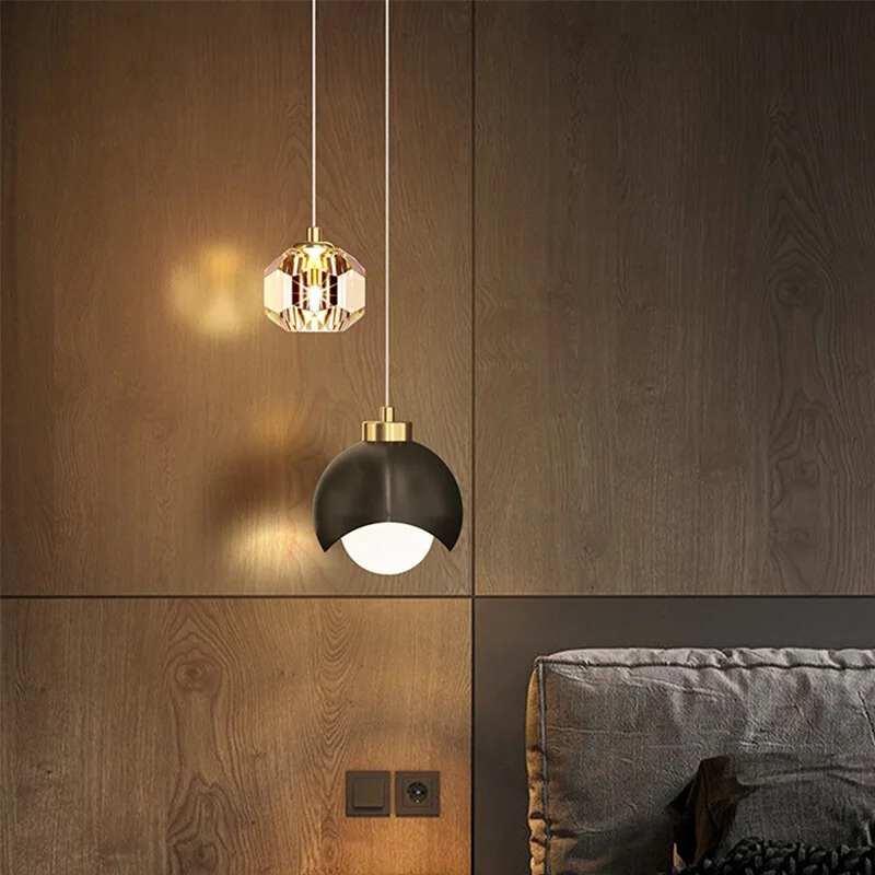 CrystalMoon | Moderne LED-Hängelampe für stilvolles Ambiente im Schlafzimmer und Esszimmer