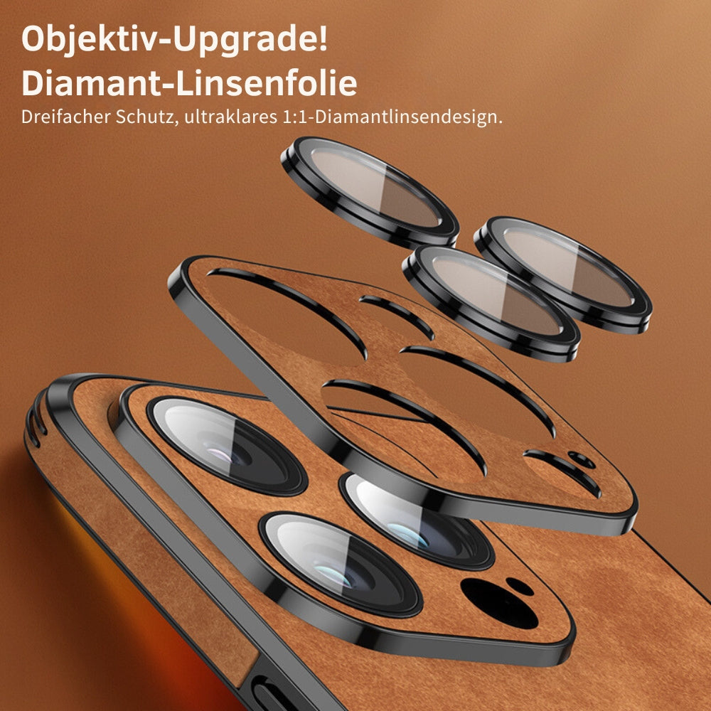 PrimeGuard | Leder iPhone Tasche - Luxuriöser stoßfester Schutz