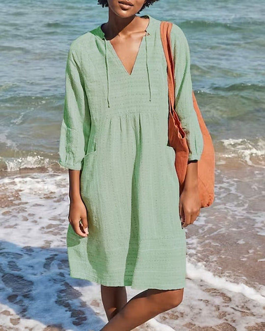 Leonie | Damen Langarm Sommerkleid | Mini10