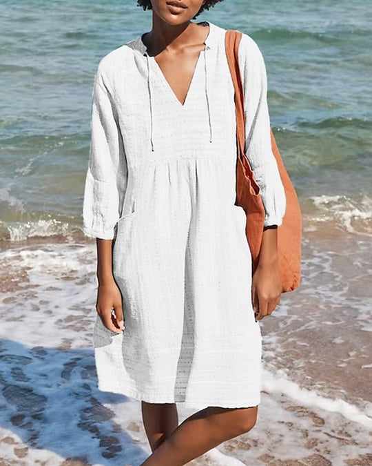 Leonie | Damen Langarm Sommerkleid | Mini11