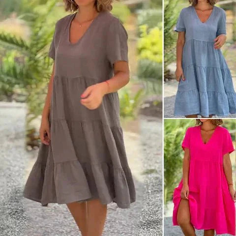 Lilly | Damen Elegante Chiffonkleid | Midi2
