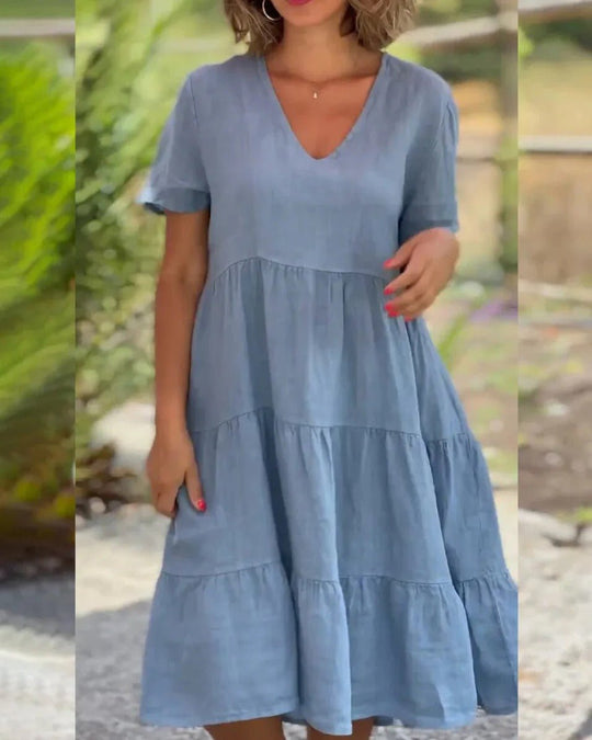 Lilly | Damen Elegante Chiffonkleid | Midi4