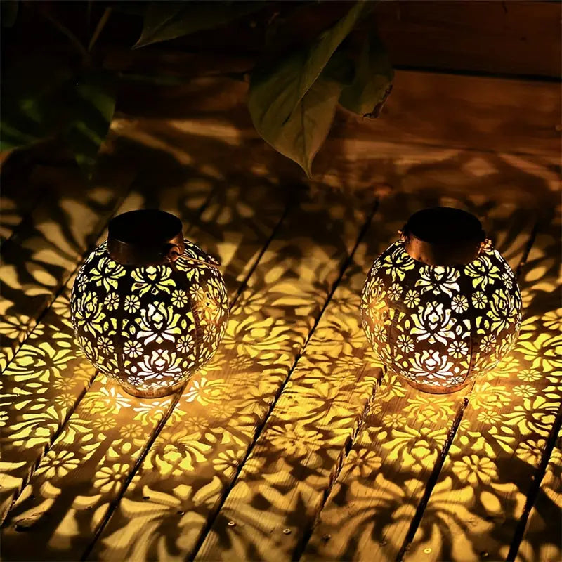 LunaLush | Retro & Elegante Solar-Gartenlaterne10