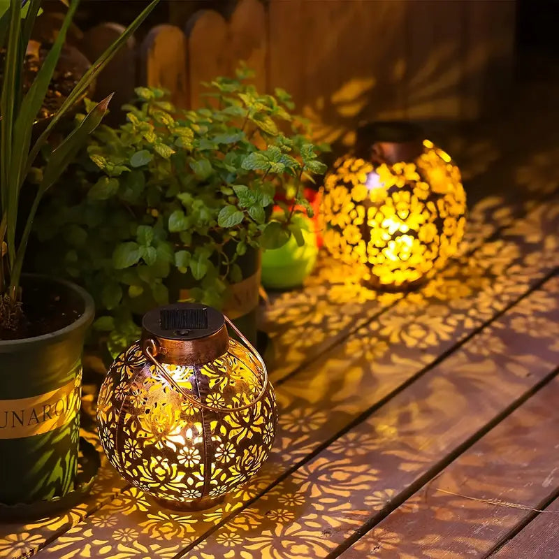 LunaLush | Retro & Elegante Solar-Gartenlaterne3