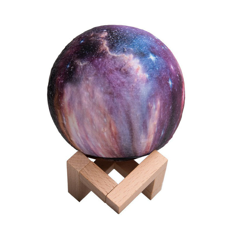 LunarGlow | Galaxy Projektionslampe mit Holzsockel