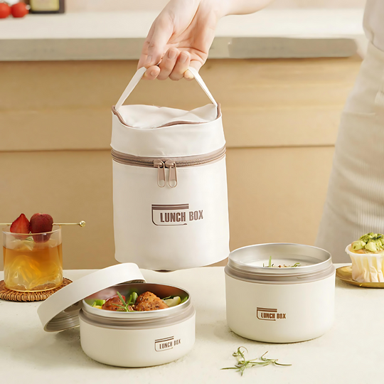GourmetSafe | Isoliertes Edelstahl-Lunchbox-Set
