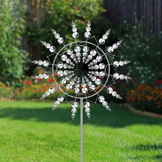 WindAura | Doppeldrehendes Windspiel aus Edelstahl