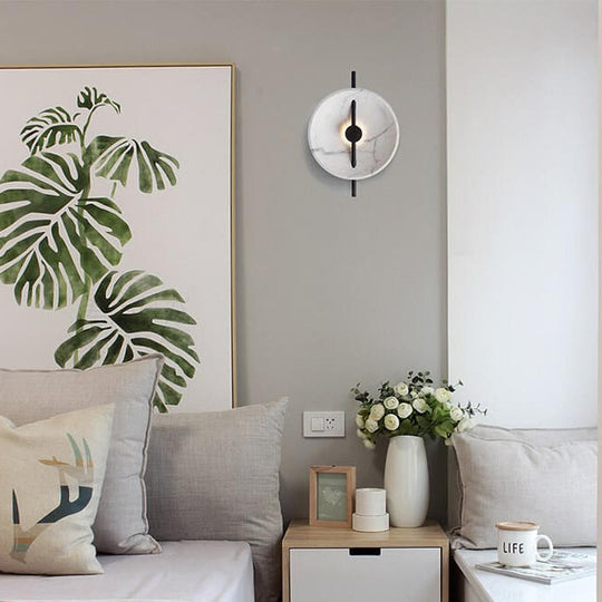 MarbleGlow | Elegante runde Wandleuchte1