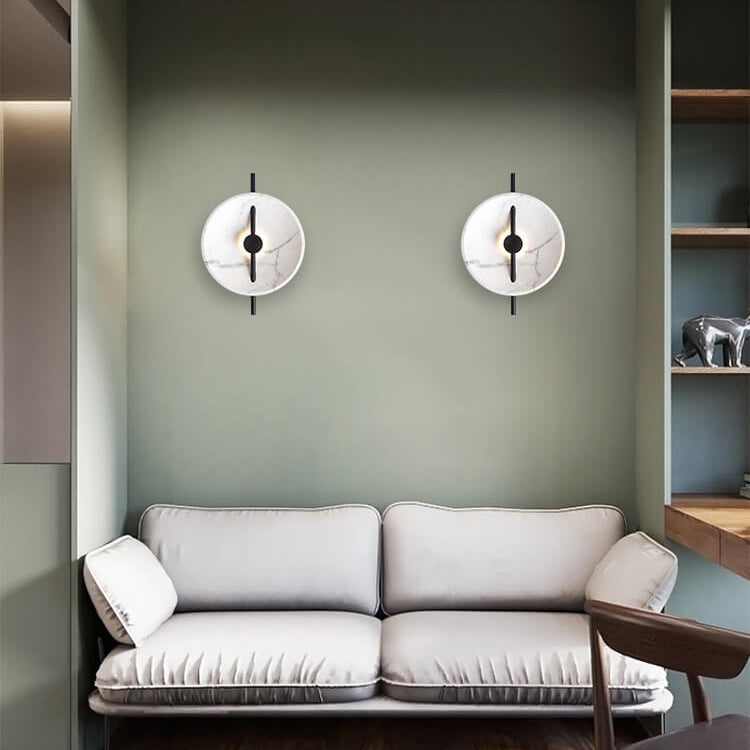 MarbleGlow | Elegante runde Wandleuchte2