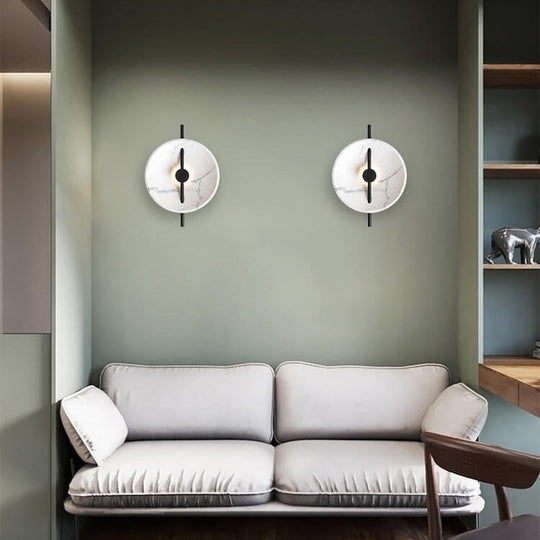 MarbleGlow | Elegante runde Wandleuchte2
