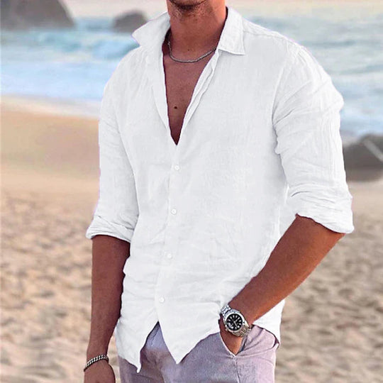 Marcello | Luftiges Leinenhemd | Herren7