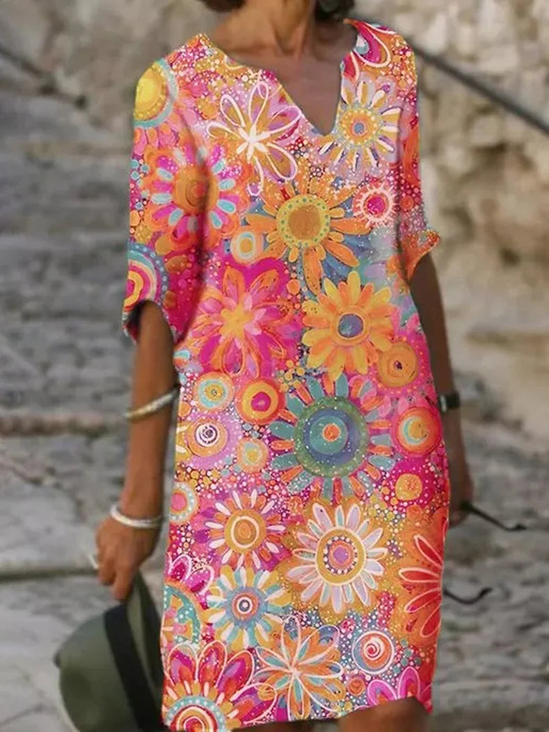 Maria | Damen Schlankmachende Sommerkleid | Midi4