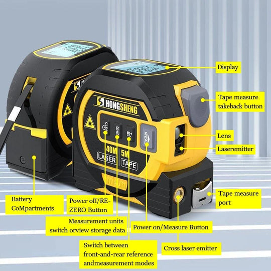 MeasurePro | Präzises 3-in-1 Infrarot-Laserbandmessgerät7
