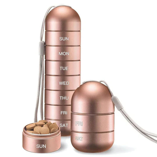 MediCase | Kompakter 7-Tage-Pillenorganizer aus Aluminium11