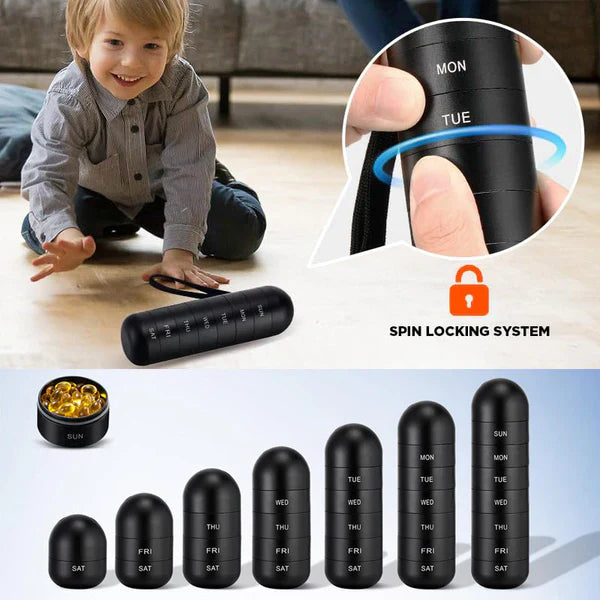 MediCase | Kompakter 7-Tage-Pillenorganizer aus Aluminium7