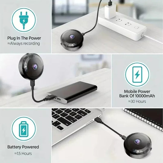 HomeWatch | Magnetische Mini-Überwachungskamera mit App-Steuerung
