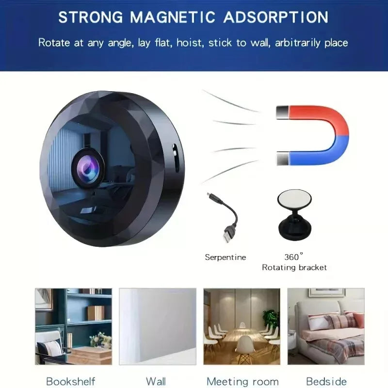 HomeWatch | Magnetische Mini-Überwachungskamera mit App-Steuerung
