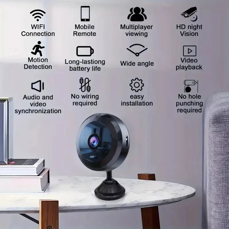 HomeWatch | Magnetische Mini-Überwachungskamera mit App-Steuerung