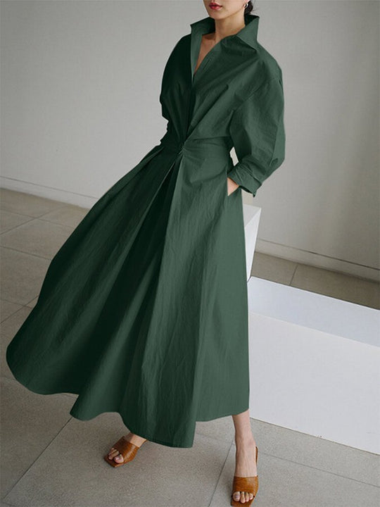 Mira | Damen Langarm Abendkleid | Maxi9