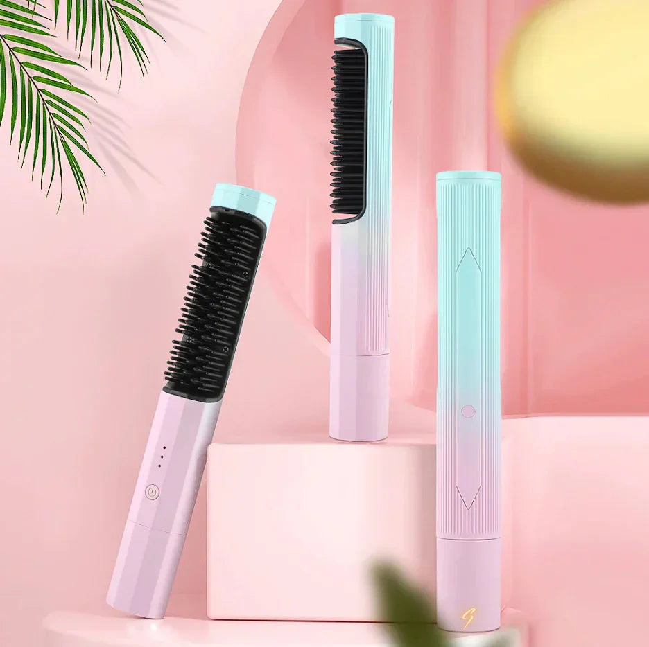 FrizzAway | Glätteisen & Haarbürste mit Akku