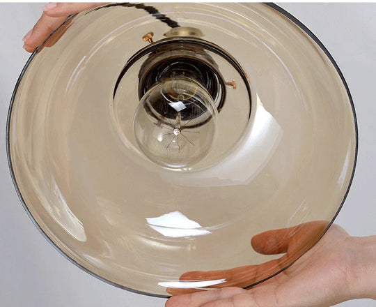 GlintGlow | Vintage Glas Deckenleuchte
