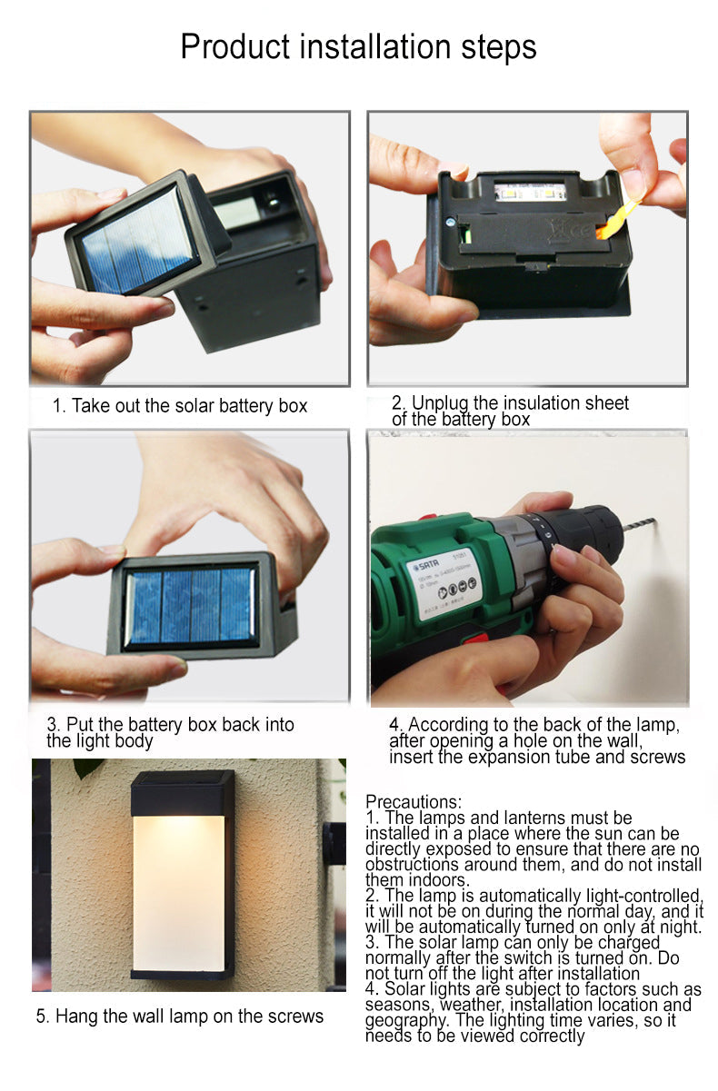 SolarCube | Kompakte LED-Wandleuchte mit Milchglas