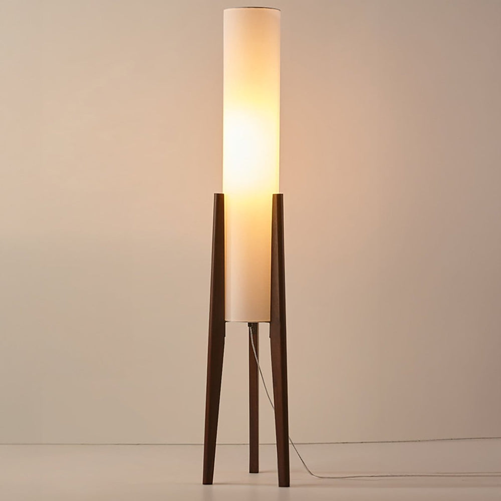 ArborLuxe | Walnuss Stehlampe Massivholz Kunstlampe
