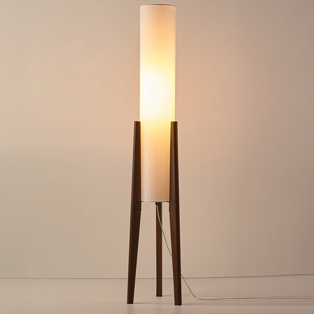 ArborLuxe | Walnuss Stehlampe Massivholz Kunstlampe